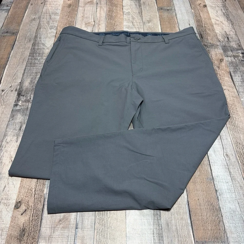 Vineyard Vines On The Go Pants Mens 40x30* Gray Performance Stretch Golf Classic